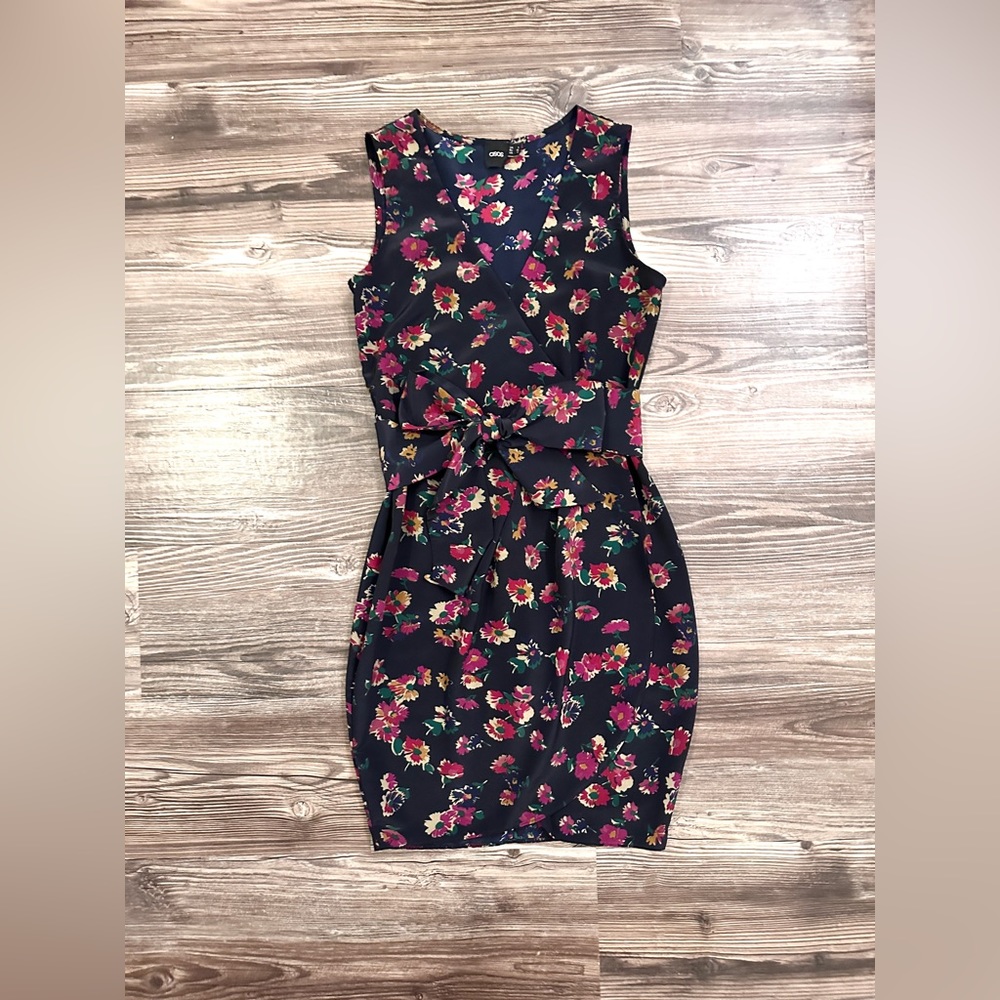 ASOS Tulip Wrap Floral Print Dress Size 0